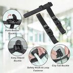 Vigorport Luggage Connector, Straps for Suitcase, Add A Bag Adjustable Attachment Accessories (Medium-Cam Buckle)