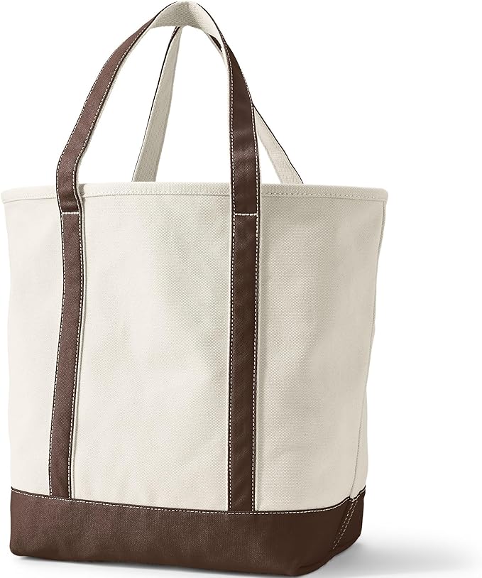 Lands' End Open Top Canvas Tote Bag