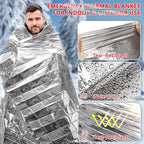 SecuCaptain Survival Emergency Thermal Blankets: 25 Pack Extra Large 84” x63” Space Mylar Blanket Kit for Outdoor Cold Winter Camping Hiking Car Bug Out Bag or First Aid