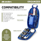 Wealers Camp Kitchen Cooking Utensil Set Travel Organizer Grill Accessories Portable Compact Gear for Backpacking BBQ Camping Hiking Travel Cookware Kit Water Resistant Case