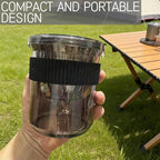 All-in-One Pour Over Coffee Maker Set with Scale, Spoon, Funnel - Portable Hand Brewed Drip Coffee for Travel, Camping, and Home Use
