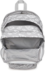 JanSport Laptop Backpack - Computer Bag with 2 Compartments, Ergonomic Shoulder Straps, 15” Laptop Sleeve, Haul Handle - Flutter By Grey