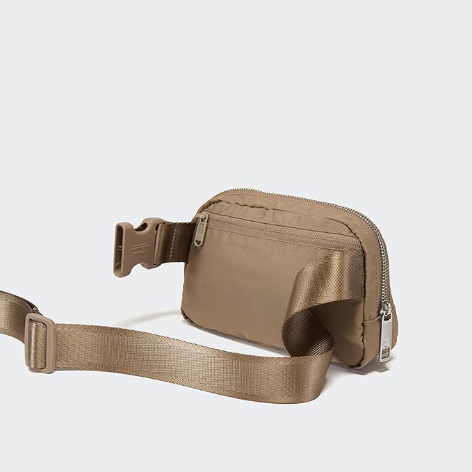 Pander Everywhere Belt Bag for Women, Fashion Waist Packs, Crossbody Bags with Adjustable Strap (Gray Brown)