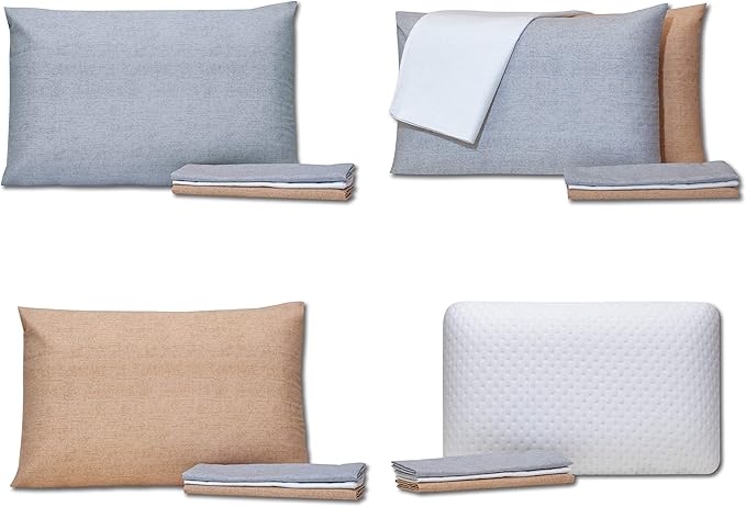 ProComf Travel and Camping Mate/Baby/Kid's/Teen's/Adult's Memory Foam Pillow (Snow White with Covers)