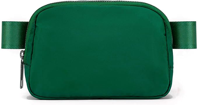 YOSHUYUKI Cross Body Fanny Packs for Women Men Fashion Waist Bag Pouch Nylon Small Travel Crossbody Bags Mini Purse Everywhere Belt Bag Bum Bag for Workout Running Hiking Everglade Green