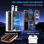 iPhone 17 16 15 Pro Charger Fast Charging, 40W USB C Fast Charger Block with 10FT Long Type C Chargers Fast Charging Cable Cord for iPhone 17/17 Pro/17 Pro Max/Air/16 Pro Max/16 Pro/15Pro