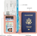 Passport Holder for Travel Essentials,RFID Blocking Passport Cover Wallet Card Case for Women and Men (Light Pink)