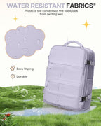 Carry On Backpack Personal Item Travel Backpack For Women Airline/Flight Approved Waterproof Sports Luggage Casual Daypack Small Hiking Backpack Purple