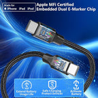 [Apple MFi Certified] iPhone 17 Car Charger, KYOHAYA 6-Port 120W USB-C&USB-A Power Cigarette Lighter Fast Charging PD/QC USB-C Car Charger + Type-C Braided Cord for iPhone 17/17 Pro/16/15/Galaxy/Pixel