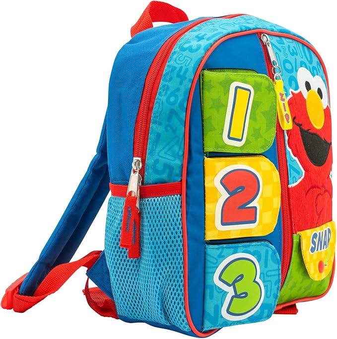 AI ACCESSORY INNOVATIONS Sesame Street Fun Interactive Backpack Mini Backpack For Kids, Boys & Girls Learning Pre School School Bag, 12”