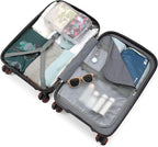 Traveler's Choice Maxporter II Polycarbonate Hardside Trunk with Spinner Wheels, Gray Camo, 22-Inch Carry-on Luggage
