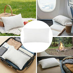Marrywindix Tiny Pillow 2 Pack Small Pillow 9.5 x 5.5 in Travel Pillows Soft Pet Pillows for Camping Travel Sleeping Bed Sofa Neck Knee Wrist Support(White)
