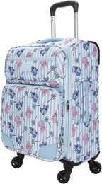 Bioworld Disney Stitch & Angel Ice Cream Blue 20" Adult Softside Rolling Luggage