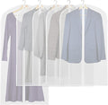 Simple Houseware 40-Inch Clear Garment Bags with Zipper for Suits, Dresses, Costumes, Uniforms - 5 Pack