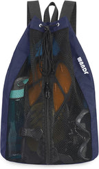 WANDF Swim Bag Mesh Drawstring Backpack Beach Backpack for Swimming, Gym, and Workout Gear