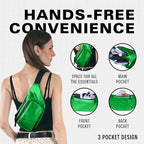 Green Fanny Pack Belt Bag I Mens Fanny Packs for Women Fashionable - Crossbody Bag Bum bag Waist Bag Waist Pack - Hands Free for Hiking, Running, Travel, Waterproof and more