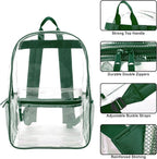 Trail maker Clear Backpack Heavy Duty with Padded Straps, Side Pockets for Kids, Boys, Girls, School, Stadium Approved Events