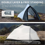 Naturehike Cloud Up Tent, Lightweight Backpacking Tents, Waterproof Ultralight Tent for Camping Hiking Backpacking