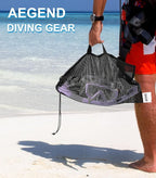 Aegend Snorkeling Gear for Adults Youth Kids, Snorkel Mask with Top Dry Valve - Panoramic View Anti-Leak and Anti-Fog with Mesh Bag for Snorkeling, Scuba Diving, Freediving & Swimming