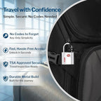 Forge Small Size TSA Approved Luggage Locks: Key Locks for Travel. Ultra Secure Dimple Key Travel Locks Alloy Body Luggage Locks. Silver 2-Pack.