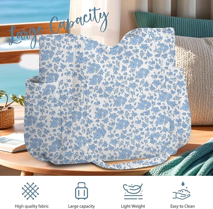 Corduroy Tote Bag for Women,Large Capacity Cute Tote Bags With 6 Pockets,Crossbody Shoulder Handbag for Work Travel Gym