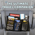 Airplane Seat Organizer to Clip onto Airplane Seat Pocket | Travel Essentials Accessory with Improved Universal Compatibility (15 x 9 Inches)