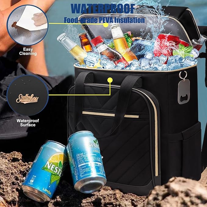 Backpack Cooler Insulated Leak Proof, Lightweight Soft Sided Cooler Backpack for Men Women, Waterproof Beach Cooler Bag Lunch Backpack for Camping Hiking Picnic Fishing Travel Outdoor
