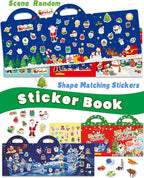 Walenced Reusable Sticker Book for Toddlers, Stickers for Kids, Toddler Sticker Book, Toddler Craft Activities, Toddler Travel Toys Boy Girl Birthday Gifts - Christmas