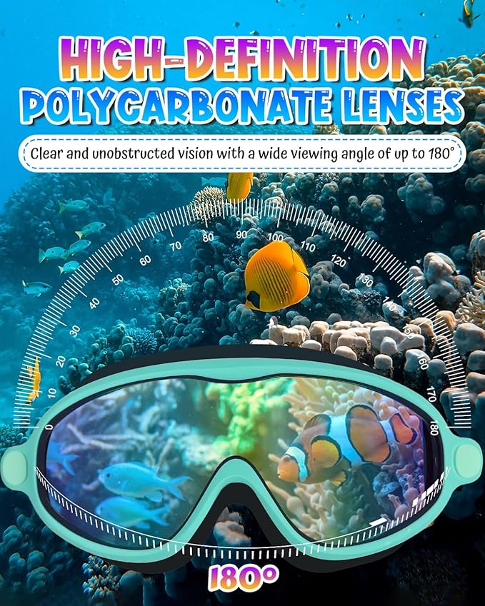 Swim Goggles 2 Pack, Wide View Anti Fog&UV Swimming Goggles for Audlt, No Leak Pool Beach Essentials for Men Women