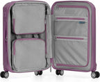 Traveler's Choice Pagosa Hardshell Expandable Luggage with Spinner Wheels, Mauve, 22-Inch Carry-on
