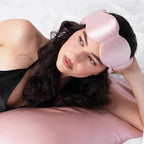 Nodpod Mineralized Silk Gentle Pressure Sleep Mask - Strap-Free, Light-Blocking Design for Sleep, Travel & Relaxation - Weighted Eye Pillow, Machine Washable (Petal)