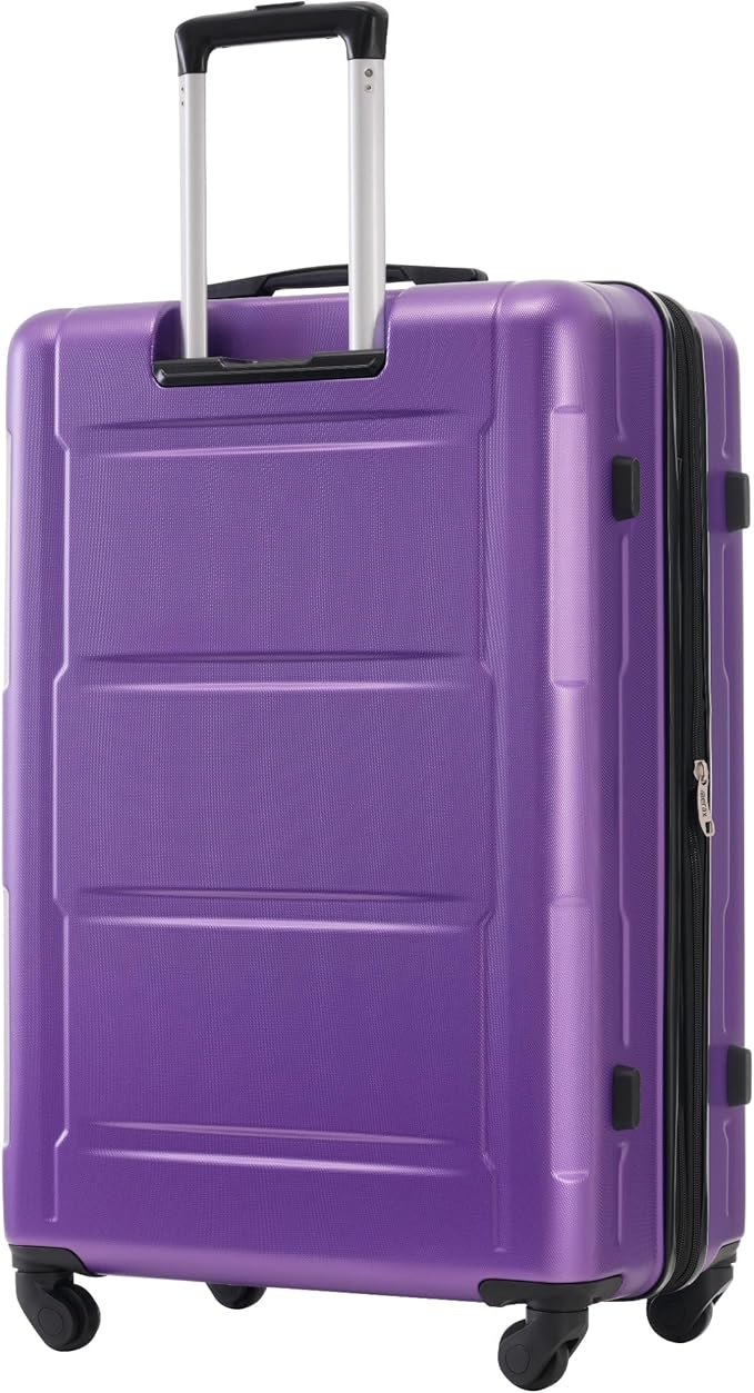 2 Piece Luggage Sets with Bags, Lightweight ExpanableCarry on Luggage Sets, Hardshell ABS Spinner Wheels Suitcase with TSALock,for Women Men, 20 IN & 24 IN, Purple