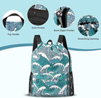 Drawstring Backpack with Mesh Pockets String Gym Bag Sackpack Sandproof Water Resistant Beach Backpack for Men Women
