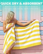 Antfuny 4 Packs Oversized Turkish Beach Towels Thin Quick Dry Sand Free Pool Swim Bathing Towel Extra Large Blanket Adult Travel Essentials Accessories Must Haves Summer Vacation Dark Striped