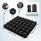 Starlo Travel Cushion Airplane Seat,Airplane Cushion for Long Flight,Press-Type Inflatable Wheelchair Seat Cushion,42 Airbags for Car,Office,Stadium,Ergonomic Comfort Support Pressure Relief-Black