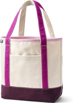 Lands' End Open Top Canvas Tote Bag