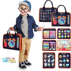 Toddler Busy Board Montessori Toys: for Toddlers 1-3 Year Old Educational Activity Book Sensory Board Travel Toy Ages 2-4 Learning Fine Motor Skills Preschool Quiet Book Gift for Boys Girls Kids