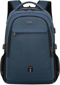 DUSLANG 17 Inch Laptop Backpack for Travel Water Resistant College Backpack for Men Women Laptop Bag with USB Charging Port,Blue
