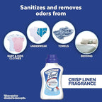 Lysol Disinfectant Laundry Sanitizer & Scent Booster, Detergent Additive, Color Safe Bleach Alternative, Odor Eliminator, Kills Bacteria & Viruses, Crisp Linen Scent, 41 Fl Oz Liquid (Pack of 2)