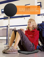 FASTMOMENT Airplane Seat Cushion Portable Travel Cushion for Comfort Foldable Stadium Pad with Breathable Fabric Seat Pad Perfect for Long Flights, Office, Bleacher, Camping