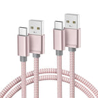 Basesailor for iPhone 17 16 Pro Max Charger Cord,USB to USB C Cable,Type C Charging Power Cord for Apple 17e 15 iPad 10 Air 4 5,Samsung Galaxy S26 S25 S24 S23,Pink,2Pack 10FT(3M)