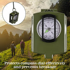 Compasses，Hiking Compass for Survival with ，Waterproof Durable and Pocket-SizedTactical Survival Compass with Lanyard，Climbing Biking Exploring Geology, Outdoor Activities