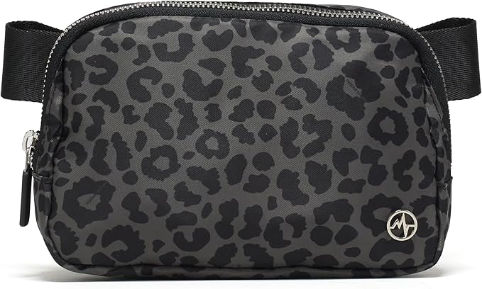 Pander Everywhere Belt Bag for Women, Fashion Waist Packs, Crossbody Bags with Adjustable Strap (Grey Leopard)