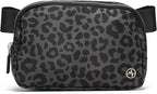 Pander Everywhere Belt Bag for Women, Fashion Waist Packs, Crossbody Bags with Adjustable Strap (Grey Leopard)