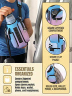 AUPET Magnetic Gym Bag for Men & Women, Small Gym Bag Organizer, Crossbody Magnets Gym Water Bottle Bag Holder Carrier Fits for 18-40oz Owala Yeti Hydro Flask, Workout Pouch for Phone, Keys & Wallet