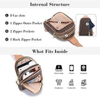 INICAT RFID Blocking Sling Bag, Anti Theft Crossbody Bag for Women, Travel Fanny Pack Style Purse, Vegan Leather