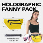Yellow Fanny Pack Belt Bag I Mens Fanny Packs for Women Fashionable - Crossbody Bag Bum bag Waist Bag Waist Pack - Hands Free for Hiking, Running, Travel, Waterproof and more