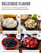 ReadyWise Emergency Food Supply - 120 Servings Fruit Bucket, Nutritious Meals, Dehydrated & Freeze Dried Food for Backpacking, Camping Essentials & Disaster Prepping Supplies, up to 25 Year Shelf Life