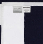 COTTON CRAFT Oversized Beach Towels - Set of 2 - XXL 35x84 The Big Kahuna 7 Foot Extra Large Beach Blanket Towel - Big & Tall - Huge 100% Cotton Velour Soft Luxury Pool Bath Towel - Cabana Stripe Navy