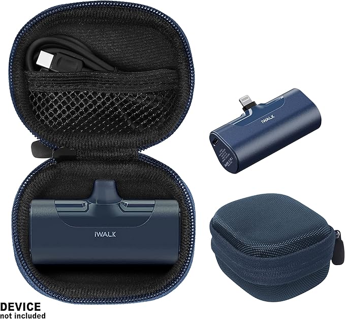 Case for mini Charger Compatible with iWALK Small USB-C Portable Charger, Anker Nano, JEJILL, LanLuk, Charmast, LENUTO, Swyop, VEGER, Feob, Taegila, YHO (Blue)